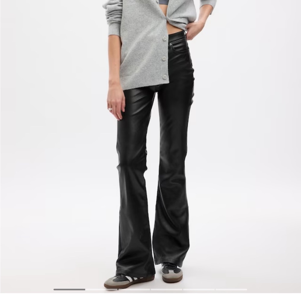 Gap Faux Leather flare pants NWT